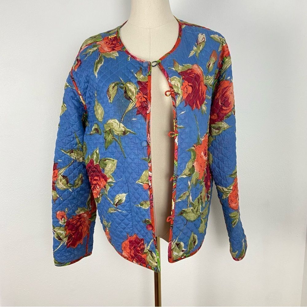 Hand Crafted Floral Multicolor Jacket - Picture 14 of 14